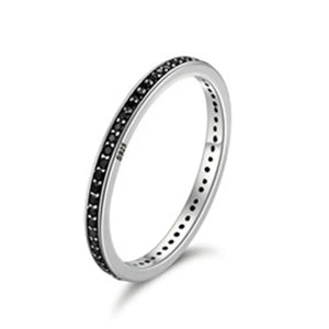 Dazzling CZ Stackable Sterling Silver Ring | Elegant Sparkle for Every Occasion 