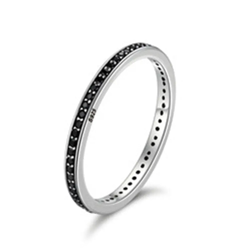 Dazzling CZ Stackable Sterling Silver Ring | Elegant Sparkle for Every Occasion 