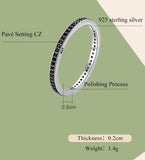 Dazzling CZ Stackable Sterling Silver Ring | Elegant Sparkle for Every Occasion 