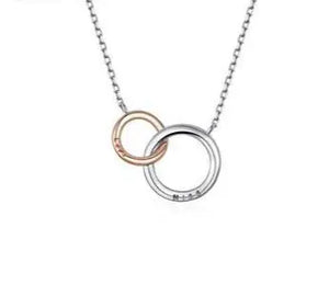 Double Circle Chain Necklace 