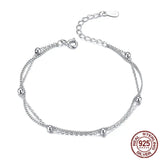 Double Layer Beaded Chain Bracelet