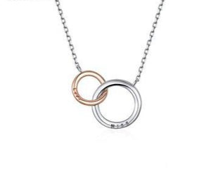 Double Circle Chain Necklace | Pendant Chain Necklace