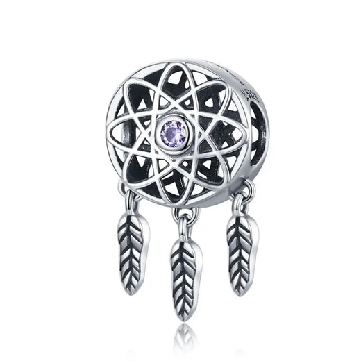 925 Sterling Silver Dream Catcher Bead Charm, fits Pandora bracelet