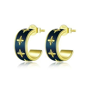 Elegant Earring | Earring for Women | Classic Earrings | Orchids gold Earrings | Plated gold Earrings|