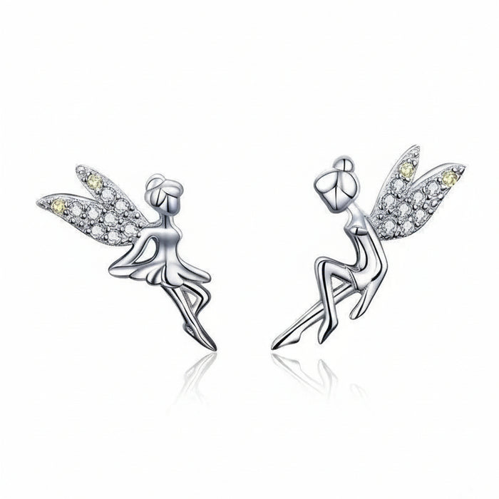 Fairy elves stud earrings in 925 sterling silver