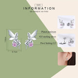 Flower Fairy Pink Stud Earrings.