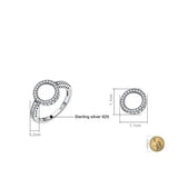 Forever Circle Ring – Genuine 925 Sterling Silver Clear CZ Round Ring for Women 