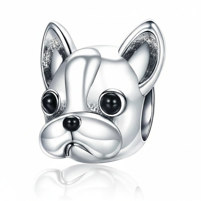 925 Sterling Silver French Bulldog Charm, fits Pandora bracelet