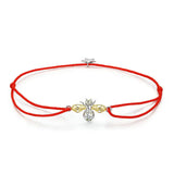 925 Sterling Silver Guardian Lucky Fish Bracelet – Adjustable Enamel Rope Chain Jewelry for Couples & Friends 