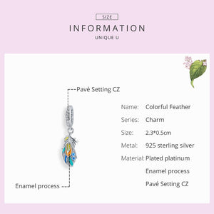 Colorful Feather Charm 