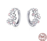 Cherry Blossoming Hoop Earrings | Hoop Earrings | Silver Earrings | Earrings for Girls