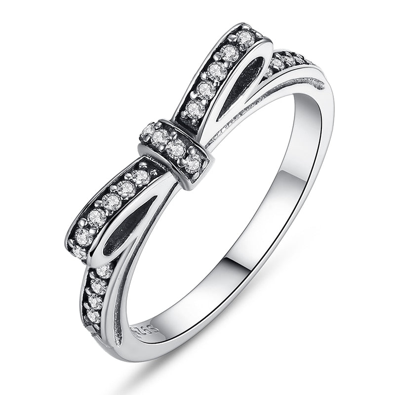 Sparkling Bow Knot Ring