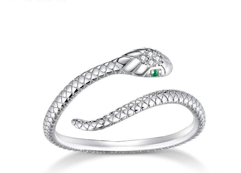 Serpent Elegance Sterling Silver Ring | Mysterious & Bold Jewelry