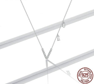 Roman Numerals Plated platinum Necklace 