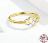 Infinity Love Gold Color Rings