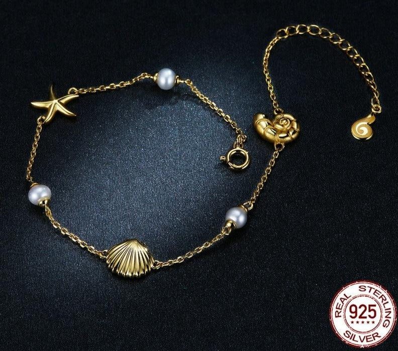 Pearl Shell Chain Bracelet