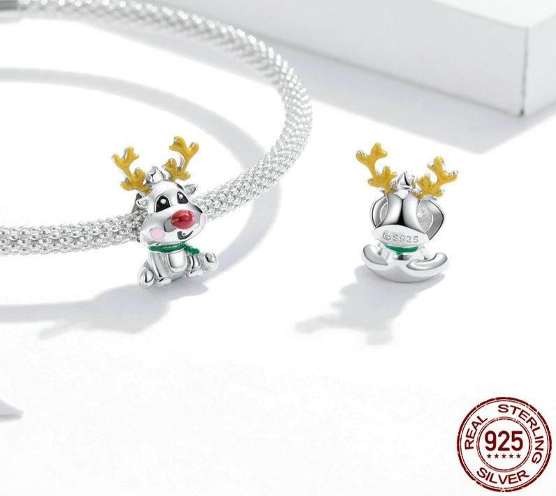 Cute Reindeer Metal Beads