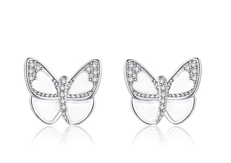 Butterfly Stud Earrings | Earrings for Women | Cubic Zirconia Earrings