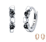 Silver Heart to Heart Hoop Earring | Earrings for Women| Sterling Silver Earrings
