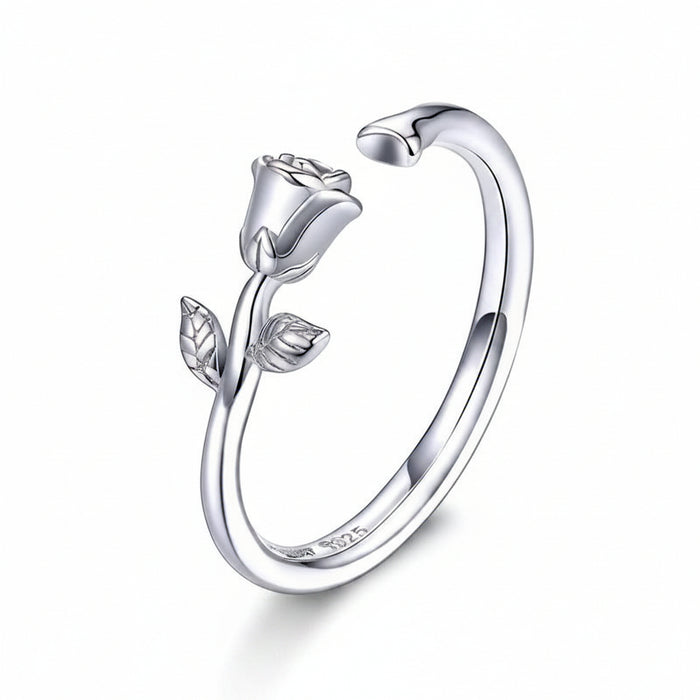 925 Sterling Silver 3D Rose ring – Jewelry Towns