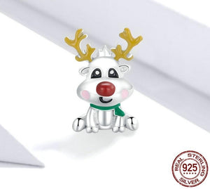 Cute Reindeer Metal Beads 