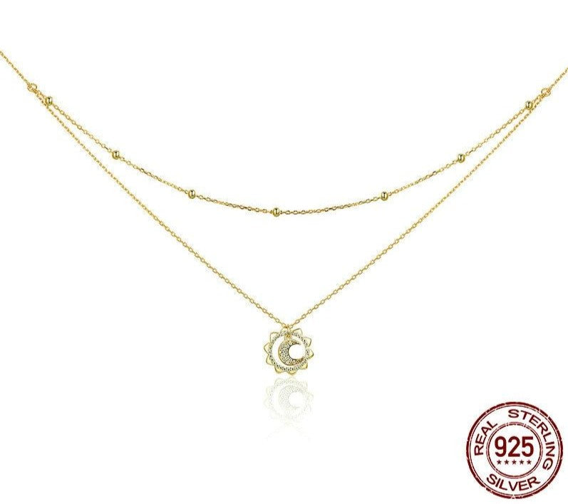 Sun Moon Shape Necklaces