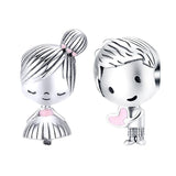 Boy and Girl Charm | Sterling Silver Charms | Charm for Bracelets