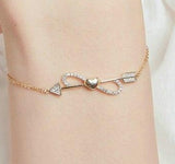 Love on String Heart Chain Bracelets | Infinity Ladies Chain Bracelets