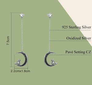 Magic Witch in Moon Star Earrings 