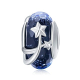 Star Flower European Murano Glass Beads | Starry Sky Charm
