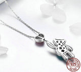Cute Animal Pendant | Jewelry for Women Girls | Pendant Jewelry | Love Heart Pendant | Bear Necklace | Silver Cute Teddy Bear|