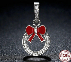 Red Bow Knot Charms 