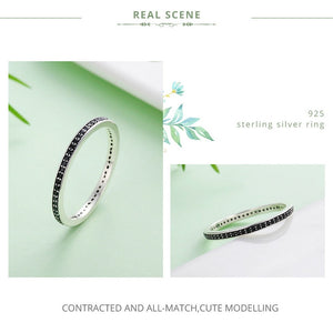 Dazzling CZ Stackable Sterling Silver Ring | Elegant Sparkle for Every Occasion 