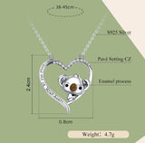 Koala in Heart Necklaces