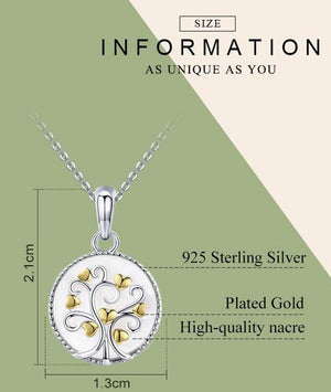 Gold Heart Tree Necklace 