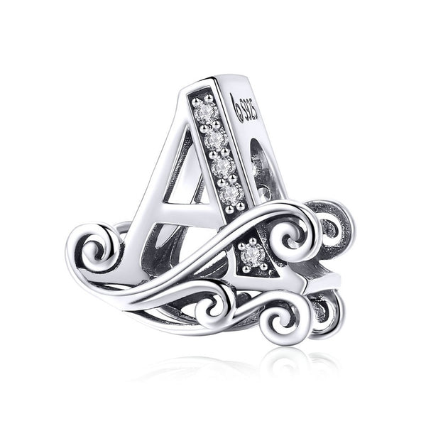 A–Z Letter Charm Beads – 925 sterling silver