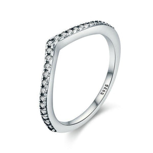 925 Sterling Silver Water Droplet CZ Ring – Elegant Engagement & Wedding Ring for Women 