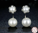 Simulated Pearls Drop Earrings |Earrings|Silver Earrings |Drop Earring