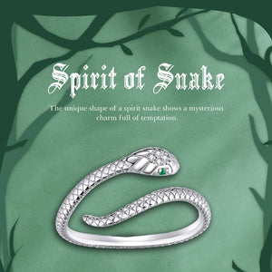 Serpent Elegance Sterling Silver Ring | Mysterious & Bold Jewelry 