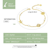 Pearl Shell Chain Bracelet | Star Design Ladies Bracelet