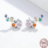 Earrings for Women | Cubic Zirconia Earrings | Classic Earrings | Sterling Silver Earrings | Bubble Stud Earrings | Stud Earrings | Ear Climber Earrings|