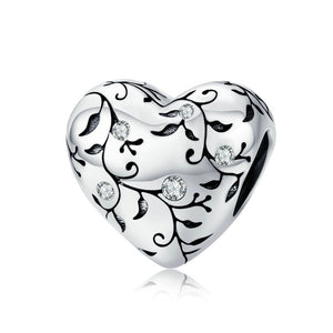 Heart Beads | Pattern Pendant for Bracelet | Love Heart Charm