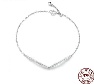 V Shape Silver Bracelet | Women Silver Bracelet