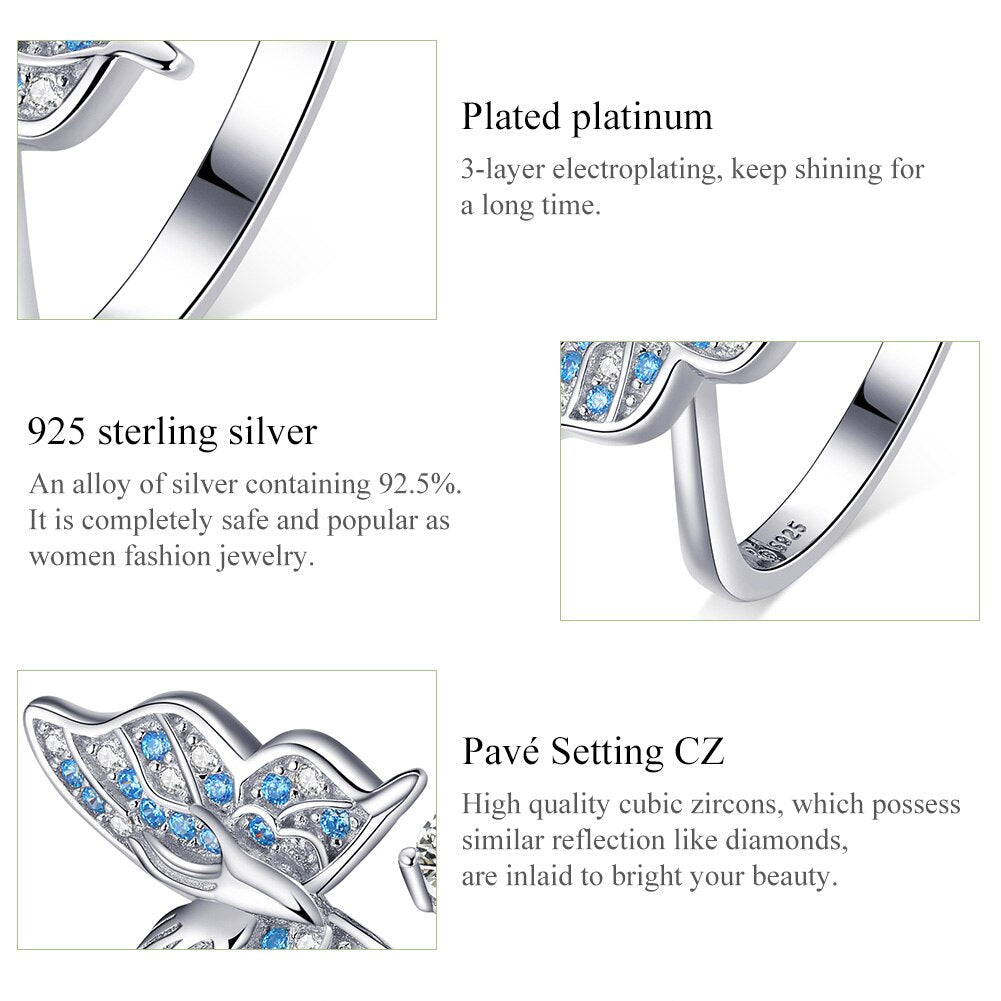 Fantastic Butterfly Blue Ring