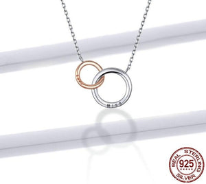 Double Circle Chain Necklace 