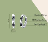 Silver Heart to Heart Hoop Earring 