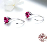 Heartbeat Shape Pink Red Earrings 