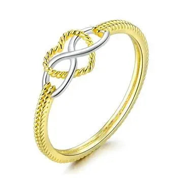 Elegant gold color Infinity Love Ring with a polished infinity symbol – Jewelry Towns