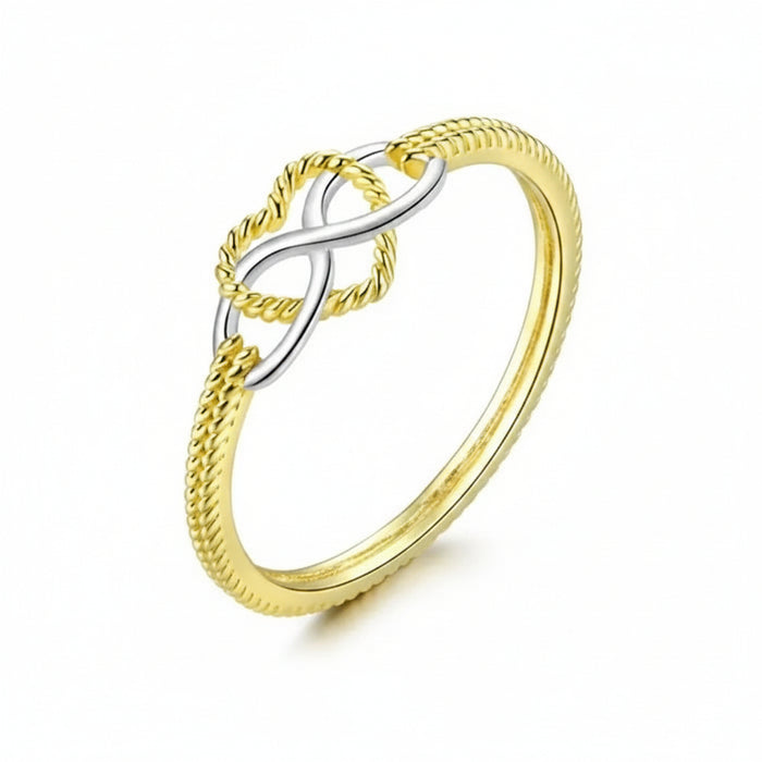 Elegant gold color Infinity Love Ring with a polished infinity symbol – Jewelry Towns