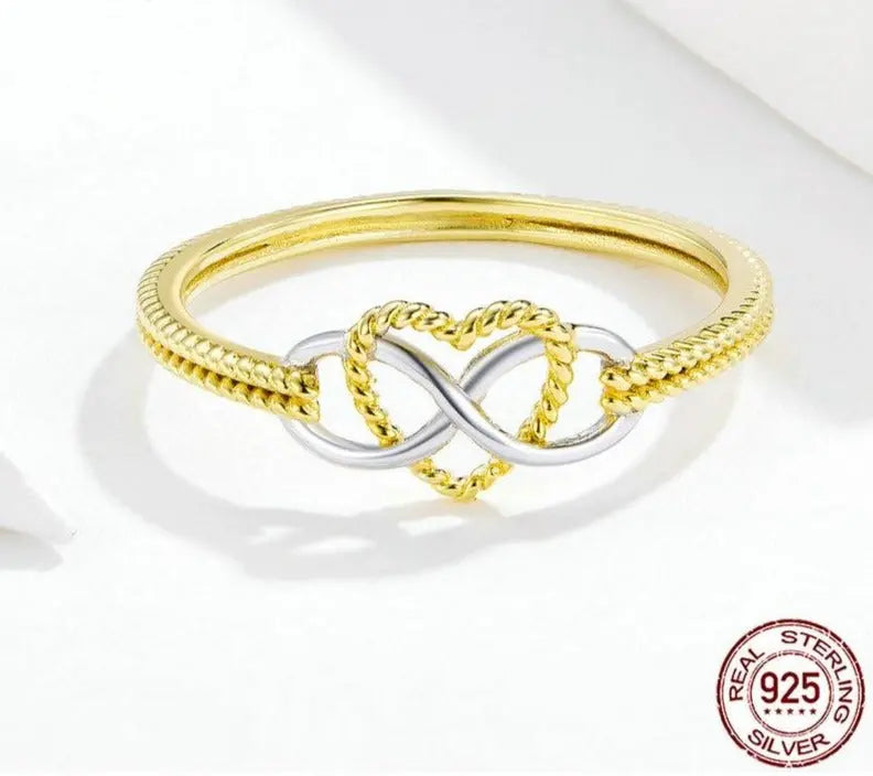 Infinity Love Gold Color Ring.